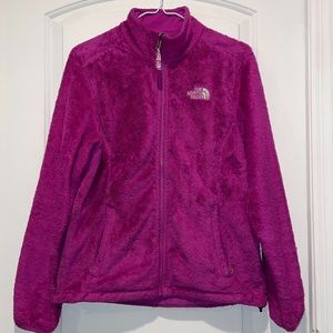 North Face soft Zip-up jacket size small magenta berry
